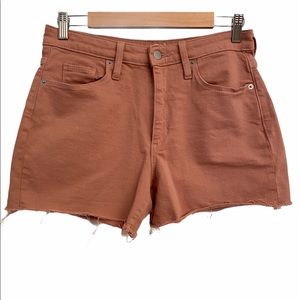 Universal Thread Raw Hem Denim Shorts Pink